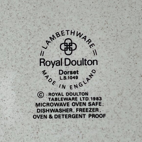 Royal Doulton 3 Dinner Plates 10.5" Lambethare Dorset LS1049 England 1983 - Picture 8 of 10